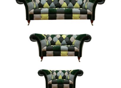 Chesterfield Wohnzimmer Modern Polstermöbel Sofagarnitur 3tlg 3+2+1